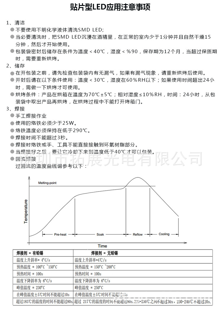 1206暖白led發光二極管使用注意事項